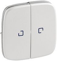 Лицевая панель Legrand Valena Allure для 2-кл. выключателя с подсветкой жемчуг картинка